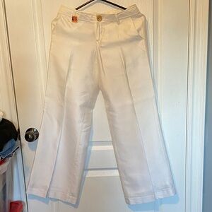 Banana Republic Cream Satin Dress Pants